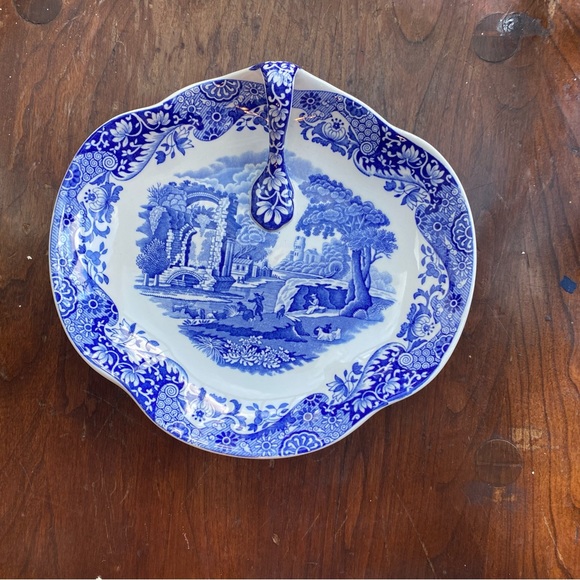 Spode Dining Vintage Spode Blue Italian Handled Tray Poshmark